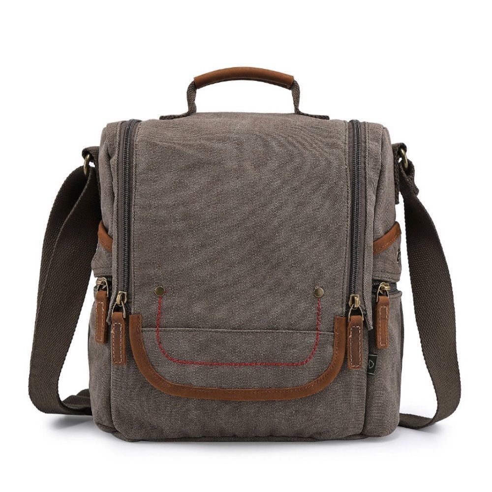 TSD Brand - Átona Traveler Canvas Crossbody Bag - Leather - NWT